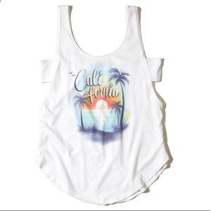 california tank top•palm trees•hollister